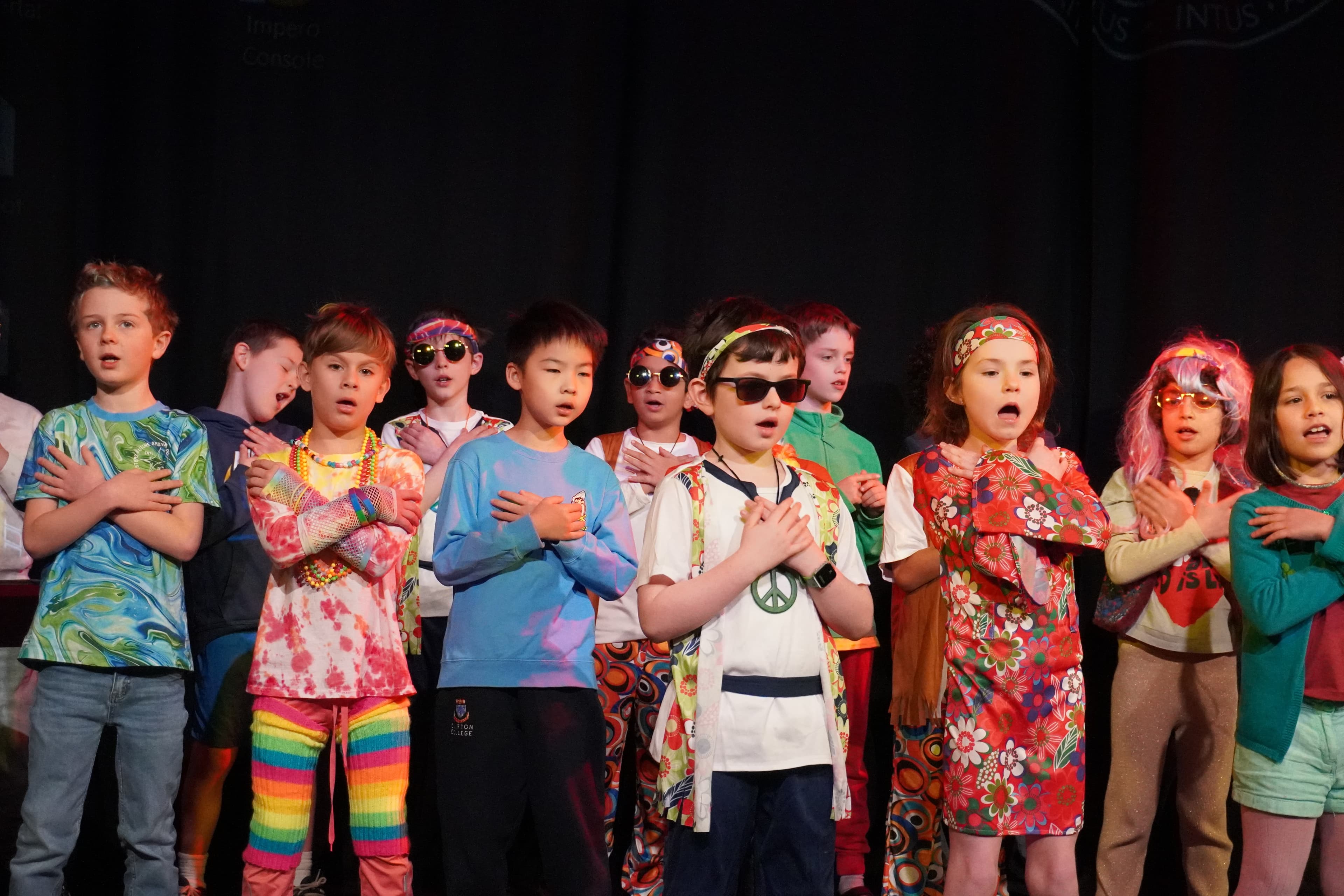 Children singing and dancing
